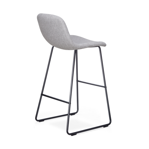 Nolon Nino-Mats Barkruk Lichtgrijs - Zwart Onderstel - 75 cm