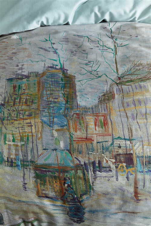 Beddinghouse x Van Gogh Museum dekbedovertrek Boulevard - 240x200/220 cm - grijs
