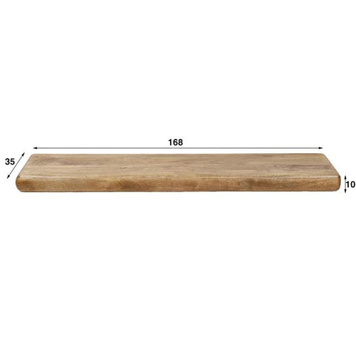 Giga Meubel Wandplank Sleek - Naturel Hout - 168x35x10cm - vtwonen shop