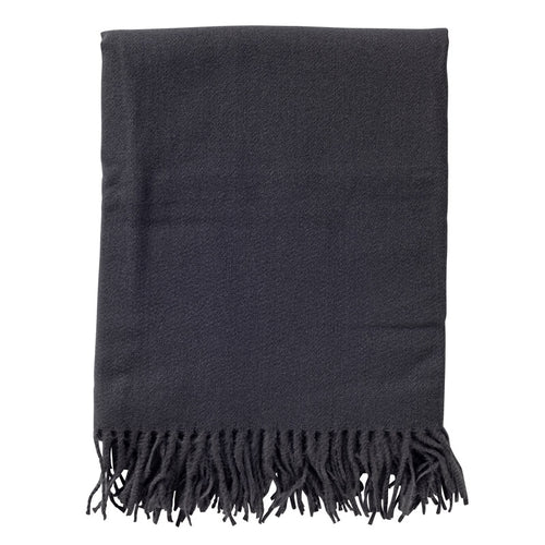 JOSE - plaid 140x180 cm - lichtgewicht - natuurlijke look - Charcoal Gray - antraciet
