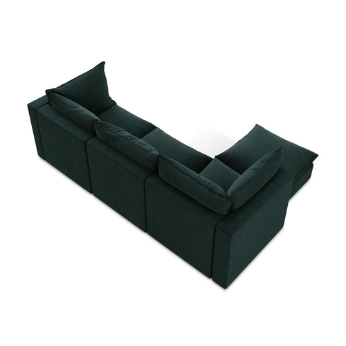 LaMiaSofa hoekbank links Ravenna - velours - grijsgroen - 255x165x77