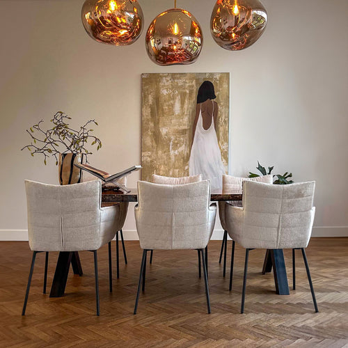 Kick eetkamerstoel Goos - Grijs/Beige - vtwonen shop