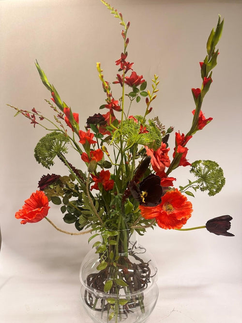 My Flowers.shop Rood groen zijden bloemen boeket Cordoba | Per boeket - vtwonen shop