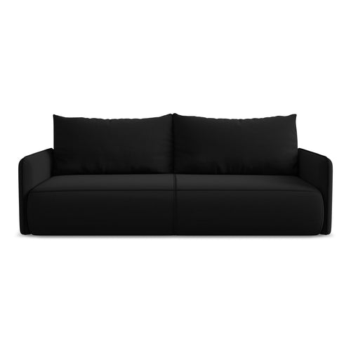 LaMiaSofa 3-zits slaapbank Palermo - velours - zwart - 216x105x86