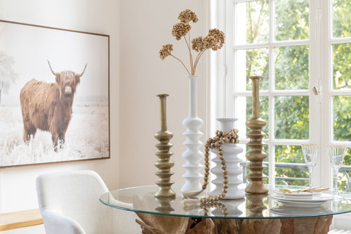 J-Line vaas Nebu - keramiek - goud - large - 60 cm hoog - vtwonen shop