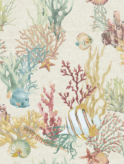 Sanders & Sanders behang onderwaterwereld beige - 53 cm x 10 m - 640009 - vtwonen shop