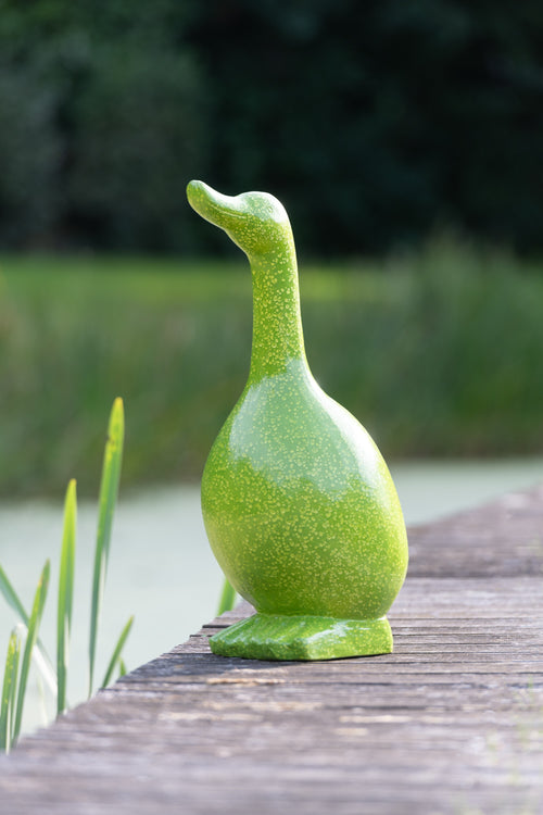 J-Line decoratie Gans Buiten - kunststof - groen