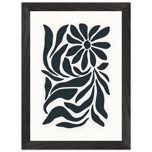 Artfulprints Poster met Lijst Matisse – Inner bloom   - A4 21x29.7 cm - Zwart / Wit