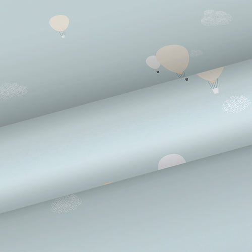 Sanders & Sanders behang luchtballonnen lichtblauw - 53 cm x 10 m - 640284