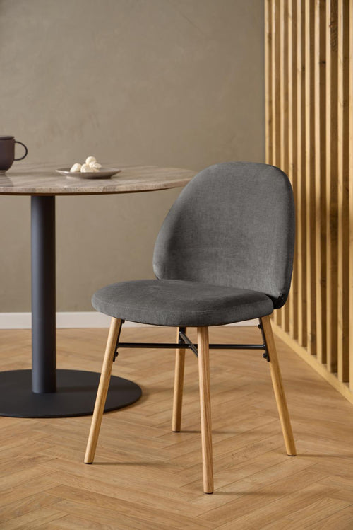 Rebellenclub Eetkamerstoel Lolo - Set Van 2 - Donker Grijs - vtwonen shop