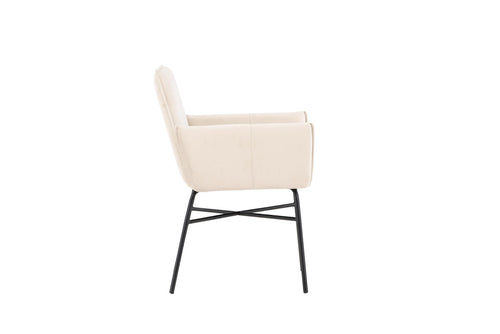 Rebellenclub Eetkamerstoel Sesto - Beige Velours