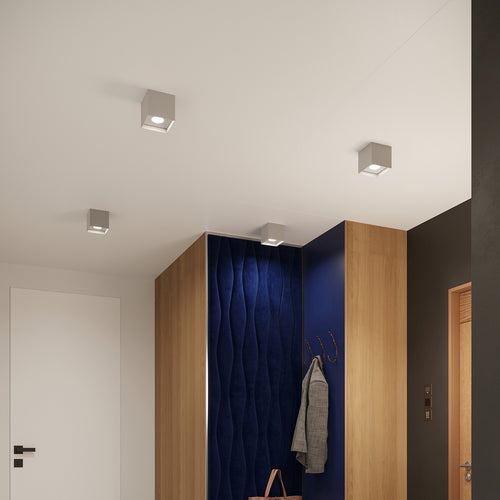 Sollux Lighting Plafondlamp HATI grijs - 10x10x10cm