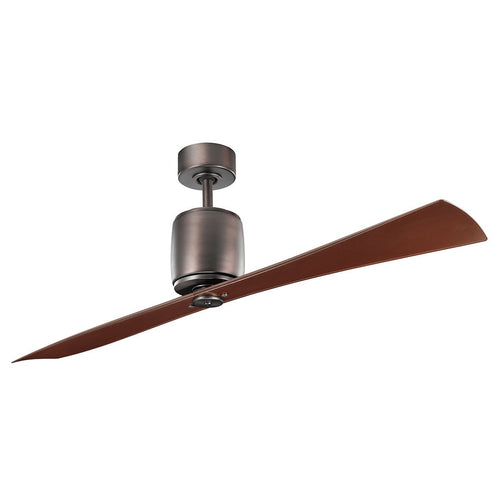 152 cm Deckenventilator mit 2 Flügeln, gebürstetes Ölbronze, Fernbedienung