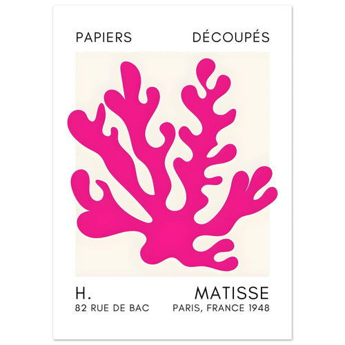 Artfulprints  Matisse – Saltflower shapes pink   poster 50x70 cm