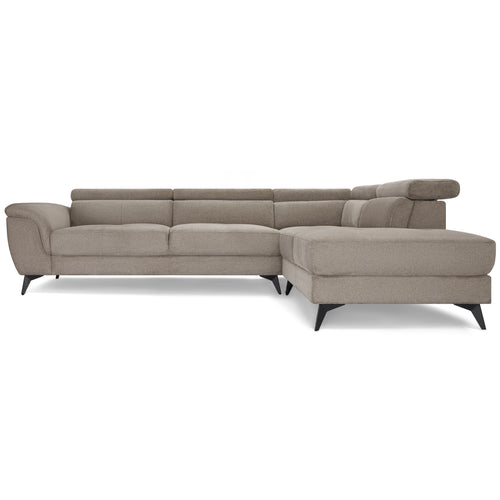 Furnhouse chaise longue bank rechts Betis - Taupe - Stof - 95x290x90