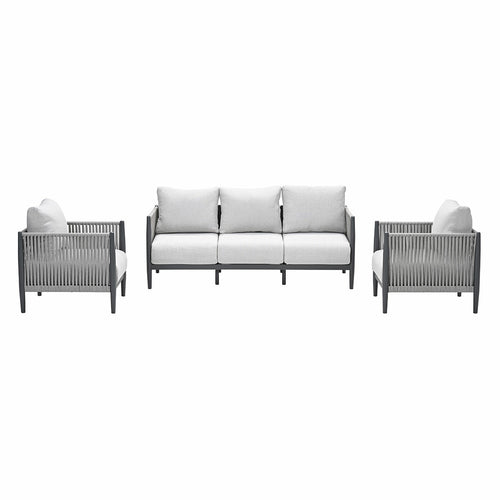 Diamo loungeset - 3-delig - carbon black - grey sand - valley sand