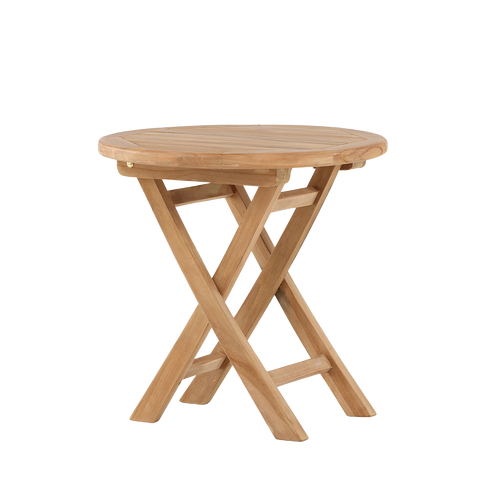 Nest outdoor Frida Houten Tuin Bijzettafel Naturel - Ø 50 cm - vtwonen shop