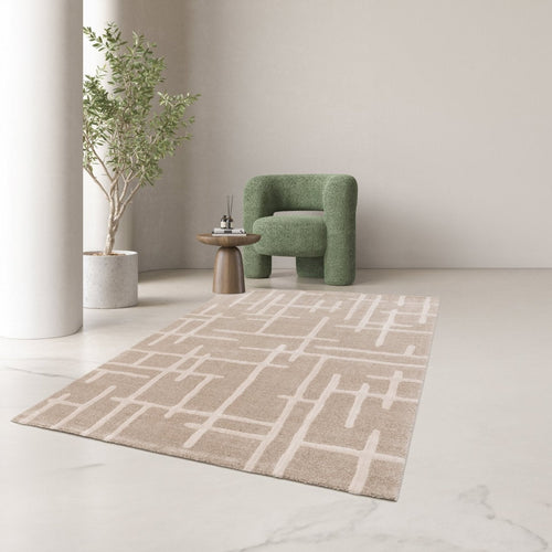 AFK Living vloerkleed  Esquiz - reliëfeffect - beige - 120 x 170 cm - vtwonen shop