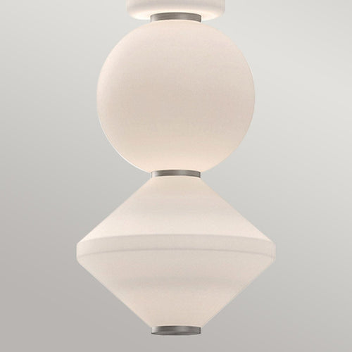 LED-Deckenleuchte, schmal, modern, gebürstetes Nickel, 3000 K