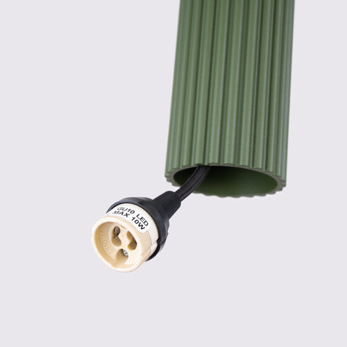 Sollux Lighting Hanglamp KARBON 2 olijfgroen - 30x6,5x90cm