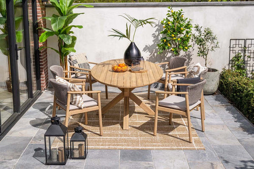 Urania tafel ovaal - 220x115 cm - acaciahout met white wash