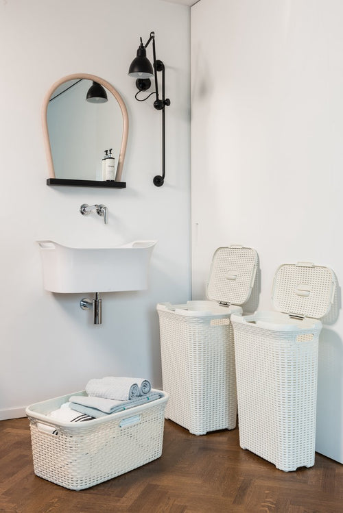 Curver Style Wasmand met Deksel - 60L - Vintage wit - vtwonen shop