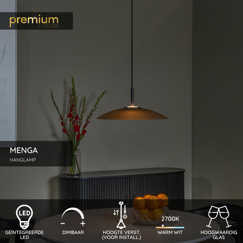 Lucide hanglamp MENGA - Geïntegreerde LED - Amber