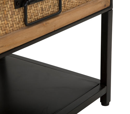 Mauro Ferretti tv-meubel - 95x38x38 cm - bruin/zwart
