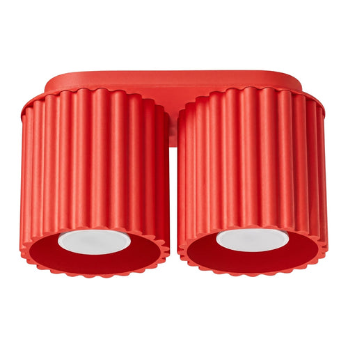 Sollux Lighting Plafondlamp AURA 2 rood GU10 - 21x10x12cm