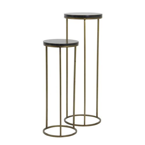 Light & Living tafel  - zwart - 35x35x100 cm