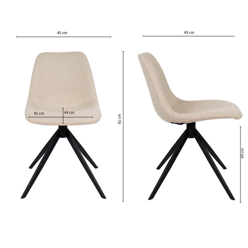 Kick draaistoel Yani - Beige - vtwonen shop