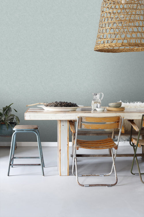 ESTAhome behang betonlook zeegroen - 53 cm x 10.05 m - 138237