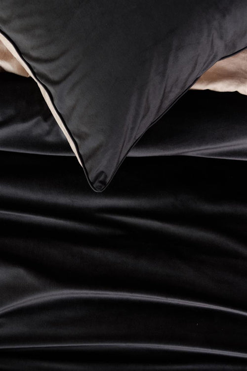 Beddinghouse Dutch Design Astro dekbedovertrek - Effen - Eenpersoons - 140x200/220 - Zwart - vtwonen shop