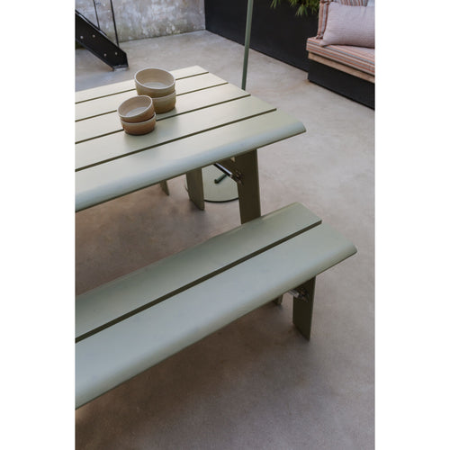 Zuiver Avenue Tuintafel/ Picknicktafel 180 x 79 cm Hout Opklapbaar Groen - vtwonen shop