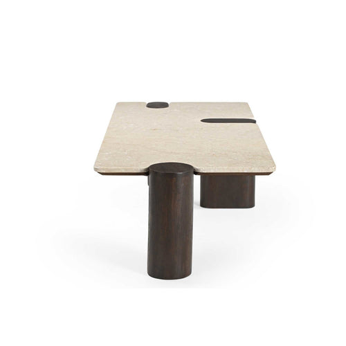 Starfurn Salontafel Maeve - Rechthoek Hout/Marmer - 128x60x36cm