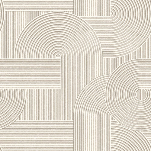 Origin Wallcoverings behang grafisch 3D motief warm grijs - 53 cm x 10.05 m - 348014 - vtwonen shop