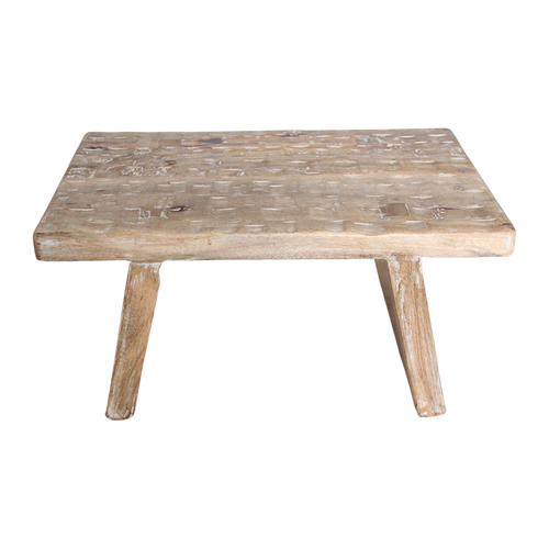 Raw materials krukje chiseled top - naturel - 40x25x20 cm