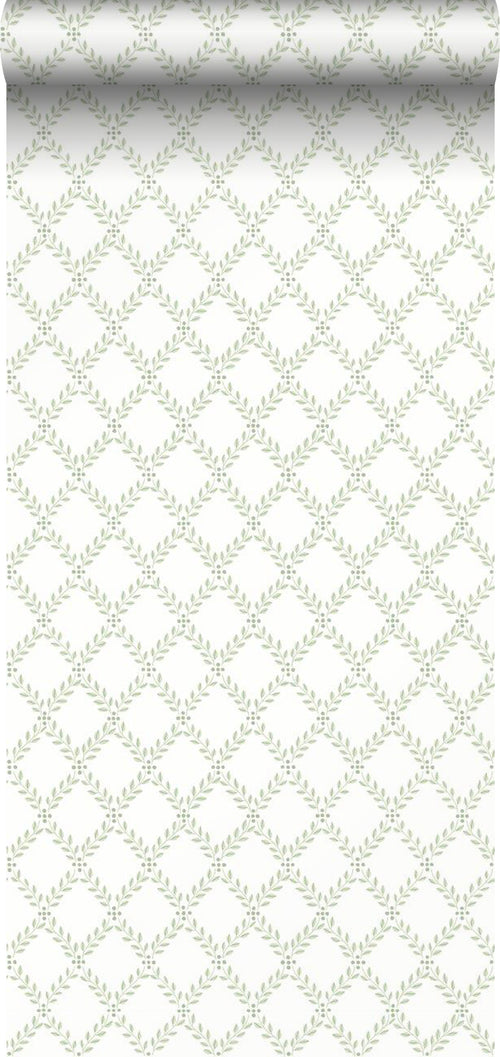 Borastapeter behang ruiten groen - 53 cm x 10.05 m - 660381