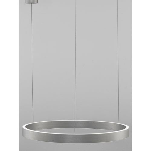 Nova Luce ELOWEN Geïntegreerde LED-hanglamp, geborsteld zilver, Triac dimbaar, 60W, 2552lm, 3000K