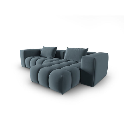 Cosmopolitan Design - Modulaire hoekbank rechts Verona 3-zits, flueel pastelblauw - 145x260x70cm