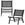 WOOOD tuin fauteuil + hocker Puk - Aluminium - Zwart - Set van 2