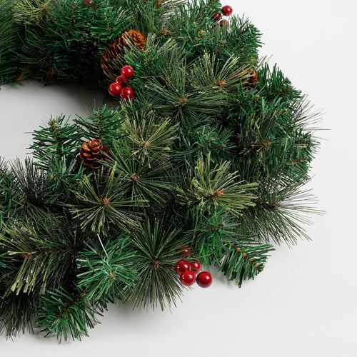 Black Box Trees Warth kerstkrans met decoratie - groen TIPS 115 - Ø60cm