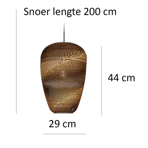 Think Paper hanglamp Baggy - 1 lichts - 29  x 200   cm - bruin - vtwonen shop