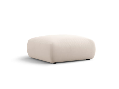 Cosmopolitan Design Poef Matera flueel beige - 68x86x40cm