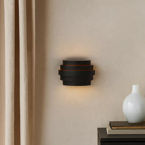 Highlight wandlamp Scudo - 1 lichts - 12.5  x 10.5   cm - zwart goud