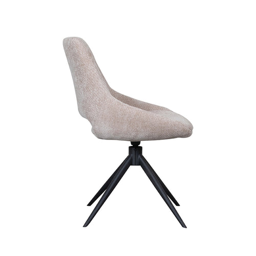 LABEL51 Eetkamerstoel Marlow - Beige Stof - Draaibaar - Set van 2 - vtwonen shop