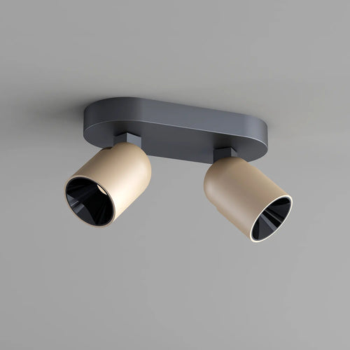 Artdelight spot Houston - 2 lichts - 20  x 12.5   cm - zwart champagne - vtwonen shop