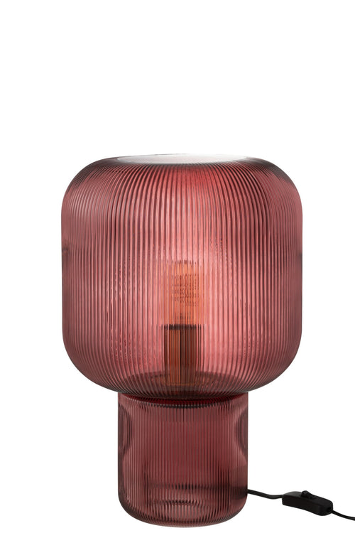 J-Line tafellamp - glas - rood