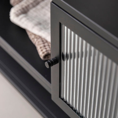 Tikamoon Metalen tv-meubel 120 cm - Zwart - vtwonen shop