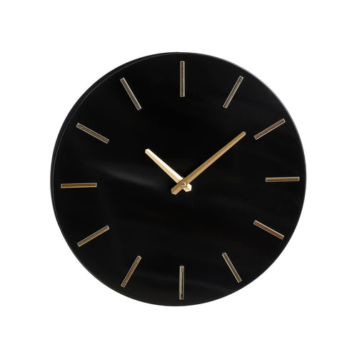 Mica Decorations Brixen Wandklok - Ø36 cm - Zwart